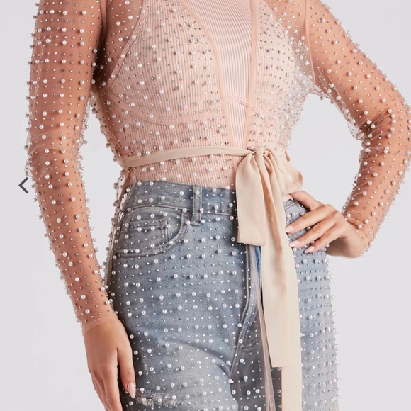 Pearl And Rhinestone Duster - Picture 1 of 8